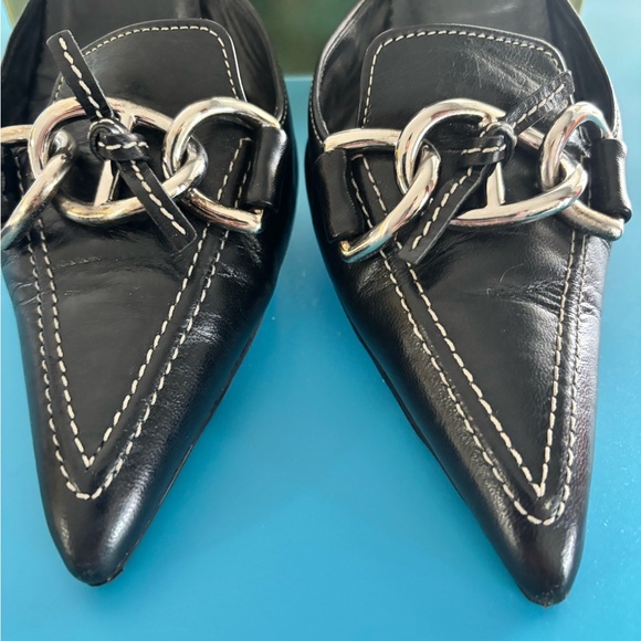 Prada size 40 D Orsay ladies pump- kitten heels lightly worn condition - Picture 12 of 13